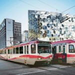 A CTrain light-rail train in Calgary